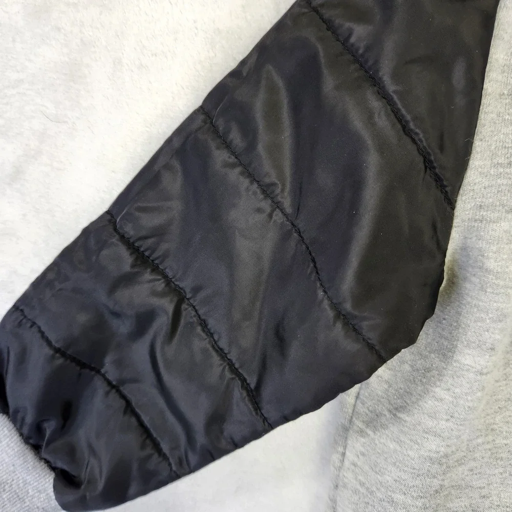 Disney Store Star Wars Kids Sweatshirt Grey‎ Black Quilted Puffer Sleeve Size 3
